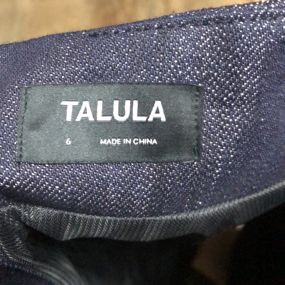 Talula Aritzia Navy Burstia Denim Sparkle Mini Skirt - Picture 8 of 9